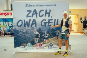 Martin Ziekel beim Ebbser Koasamarsch im Kaisergebirge